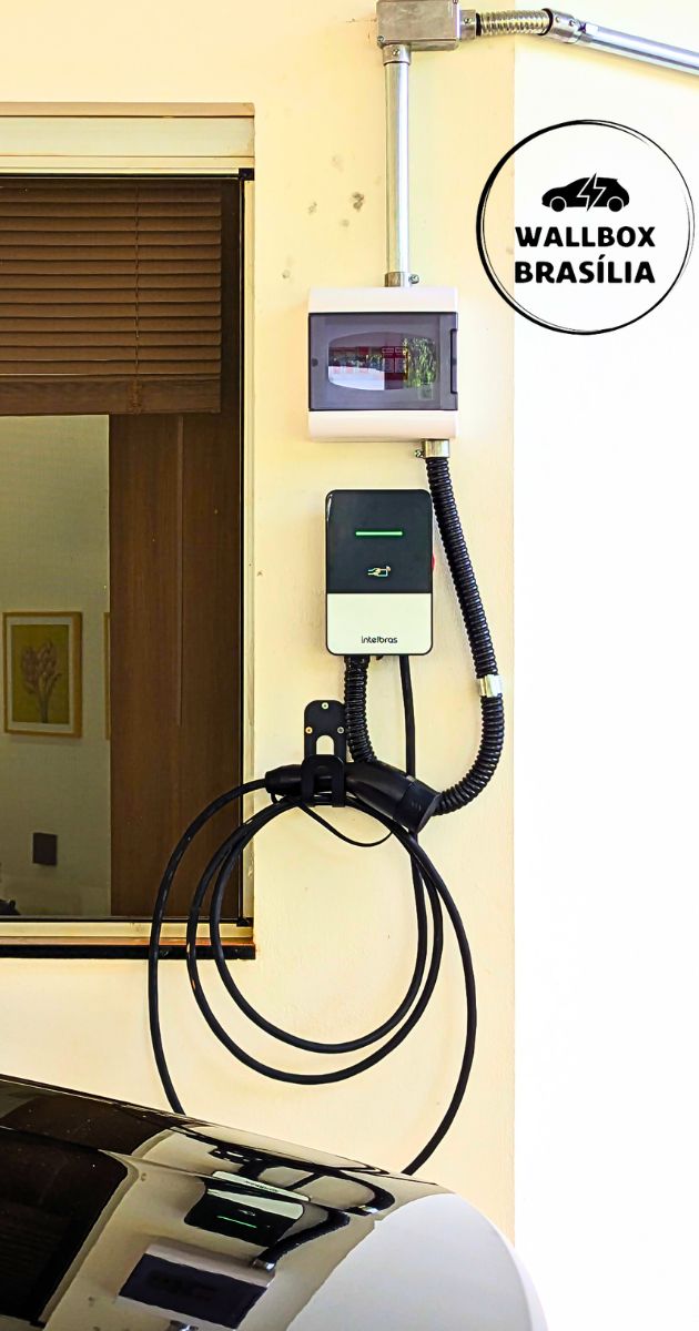 Instalação de wallbox Intelbras estação de recarga EVE 0074H 7,4kw monofásico em Brasília