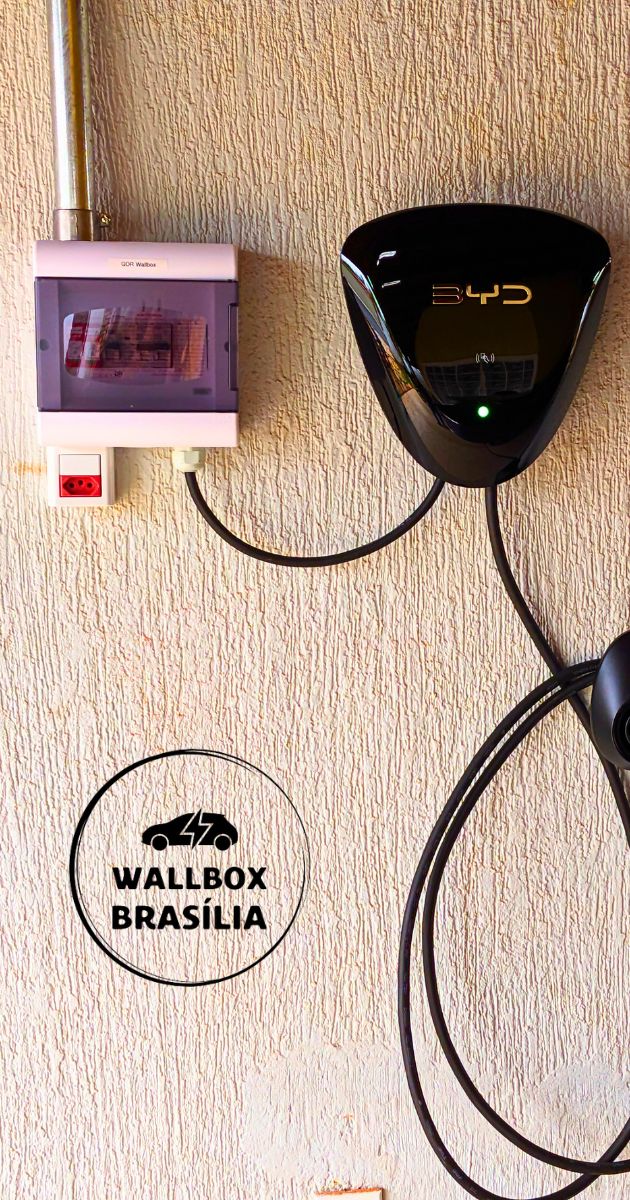 Instalação de wallbox BYD 7,4kw monofásico em Brasília