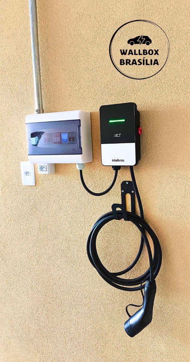 Instalação de wallbox Intelbras estação de recarga EVE 0074H 7,4kw monofásico em Brasília