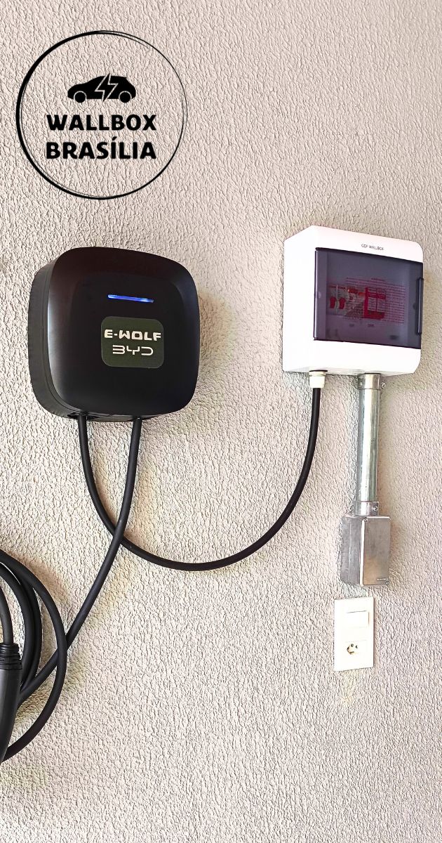 Instalação de wallbox BYD E WOLF 7,4kw monofásico em Brasília
