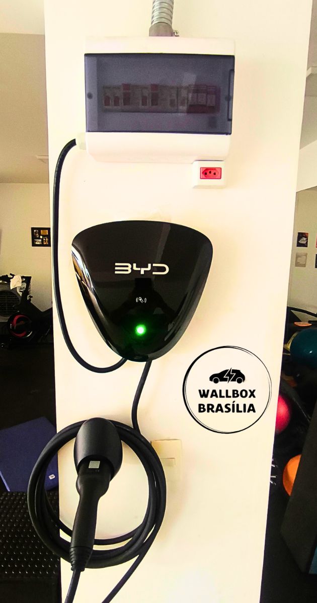 Instalação de wallbox BYD 7,4kw monofásico em Brasília
