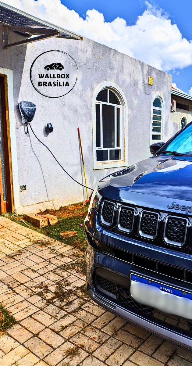 Instalação de wallbox BYD 7,4kw para jeep compass eletrico 4xe monofásico em Brasília