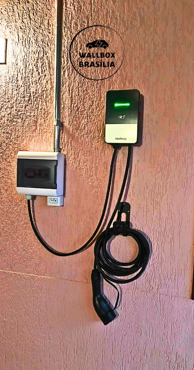 Instalação de wallbox Intelbras estação de recarga EVE 0074H 7,4kw monofásico em Brasília