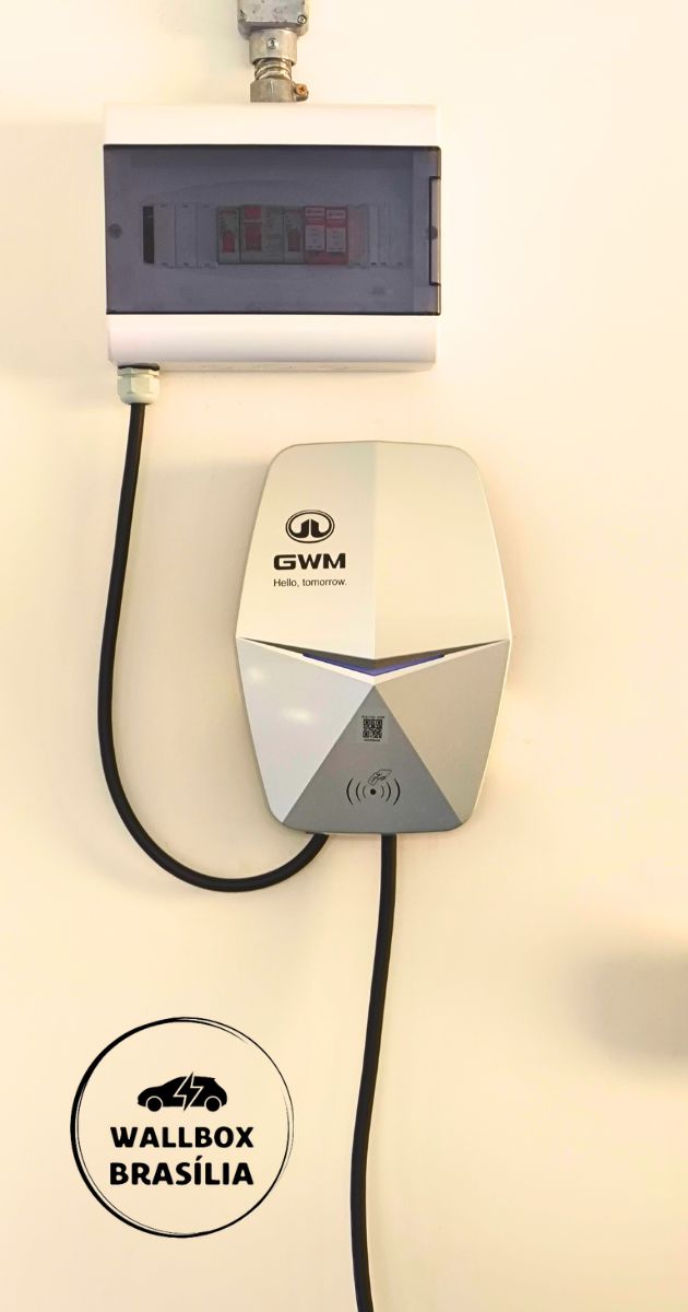 Instalação de wallbox GWM 7,4kw monofásico em Brasília