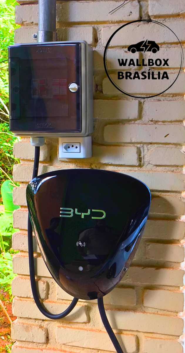 Instalação de wallbox BYD 7,4kw monofásico em Brasília