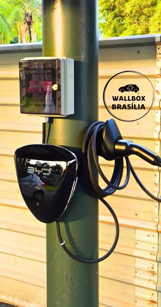Instalação de carregador de carro elétrico em residência no Lago Norte, Brasília DF