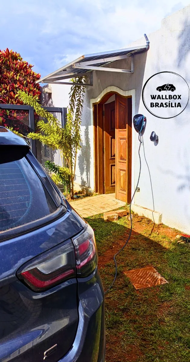 Instalação de carregador de carro elétrico em residência no Lago Sul, Brasília DF