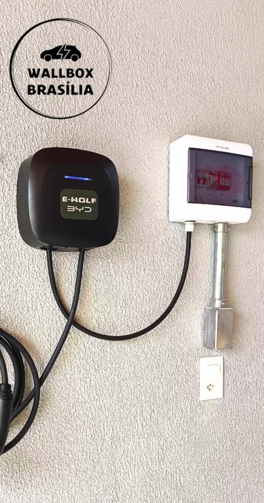 Instalação de carregador de carro elétrico em residência na Vicente Pires, Brasília DF