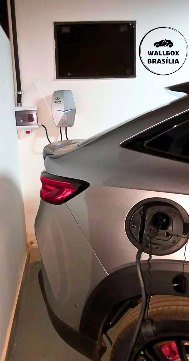 Instalação de carregador de carro elétrico em concessionária, Brasília DF