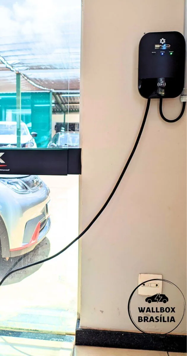 Instalação de carregador de carro elétrico em concessionária, Brasília DF