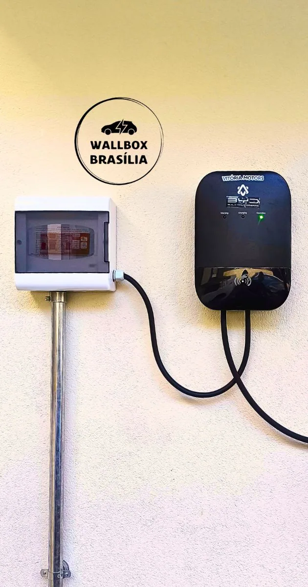 Instalação de carregador de carro elétrico em escritório no Lago Sul, Brasília DF