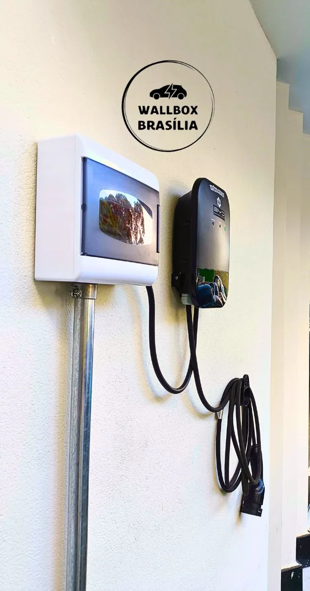 Instalação de carregador de carro elétrico em escritório no Lago Sul, Brasília DF