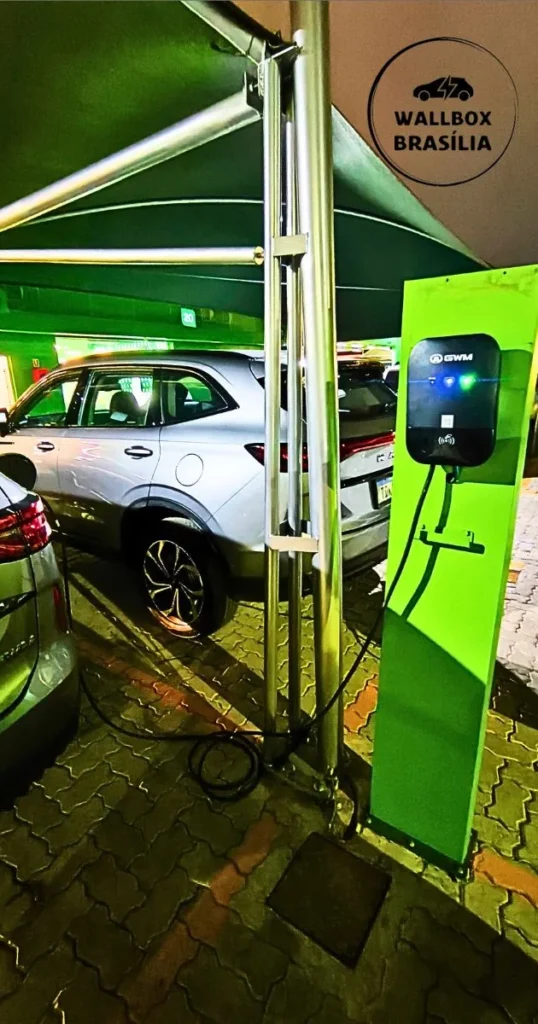 Instalação de carregador de carro elétrico em frota, Brasília DF
