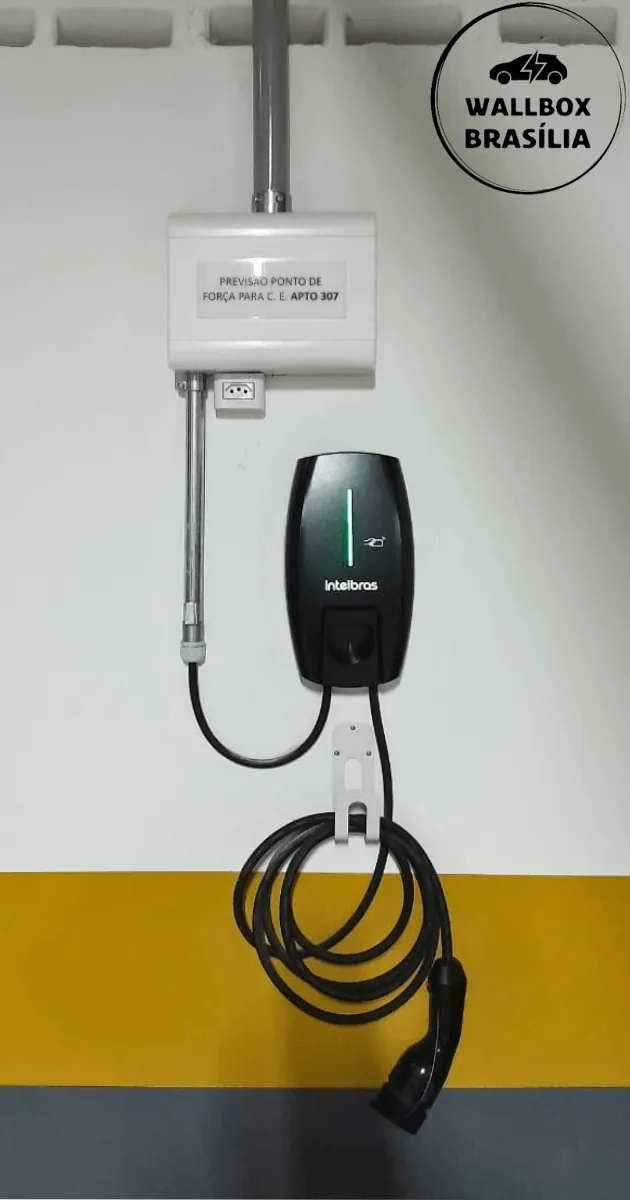 Instalação de carregador de carro elétrico em garagem de edifício no Noroeste, Brasília DF