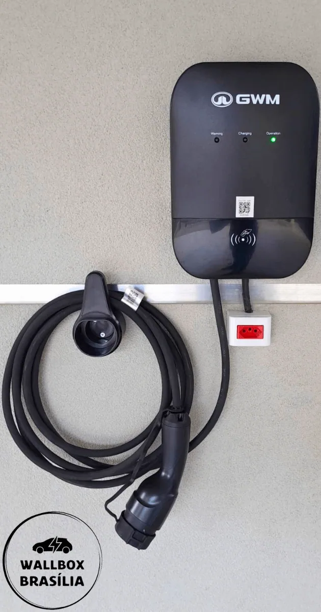 Instalação de carregador de carro elétrico em residência no Lago Norte, Brasília DF, com GWM Haval