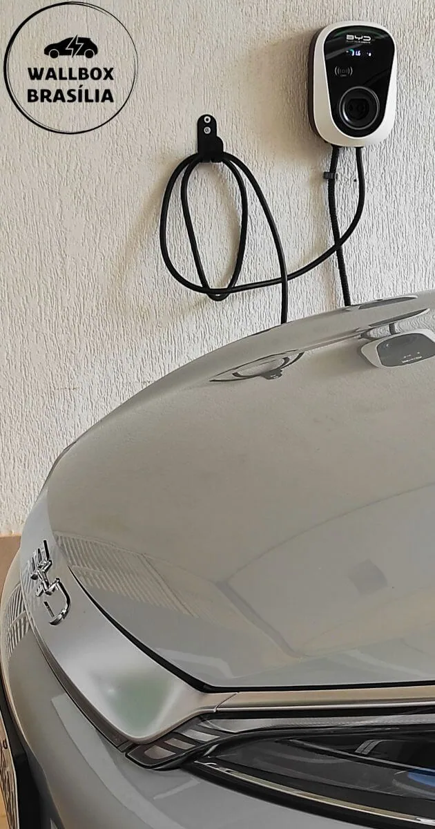 Instalação de carregador de carro elétrico em residência no Lago Norte, Brasília DF