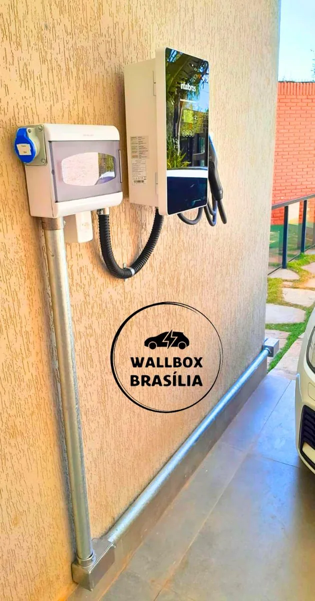 Instalação de carregador de carro elétrico em residência no Lago Norte, Brasília DF