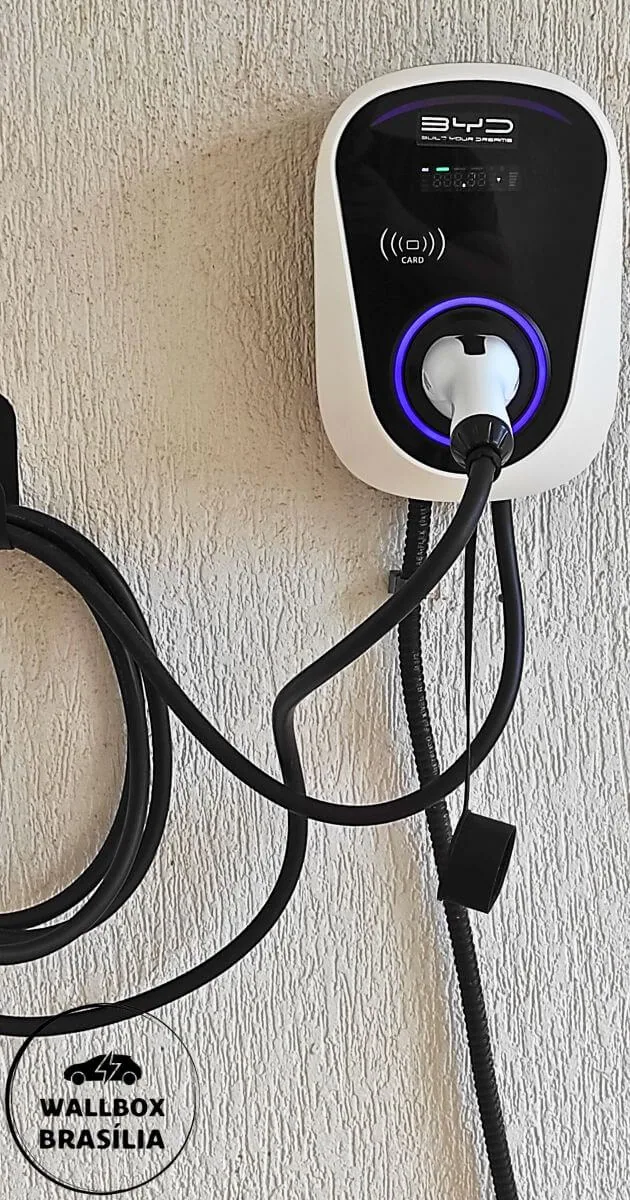 Instalação de carregador de carro elétrico em residência no Lago Norte, Brasília DF